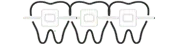 Icon describing clear braces on teeth